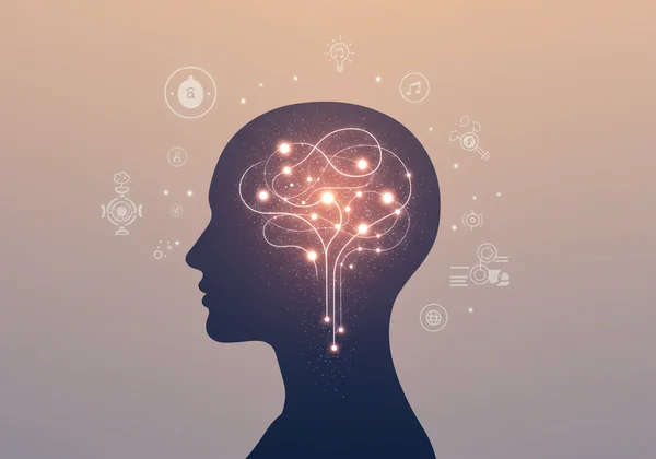 An abstract mental map symbolizing self-discovery and wellbeing.