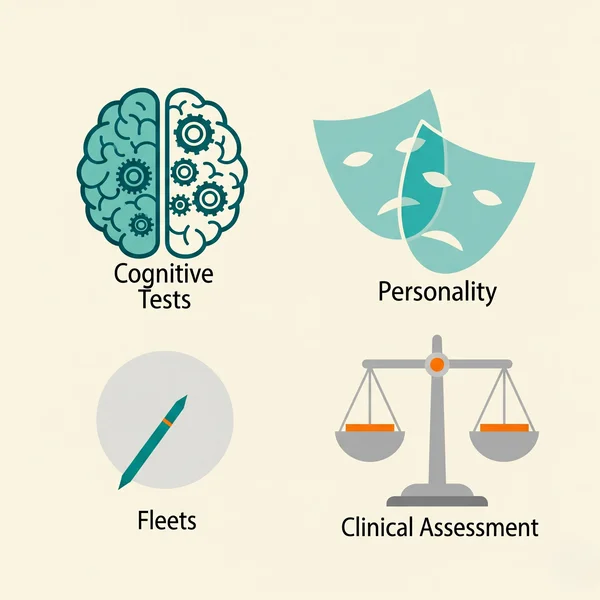 Icons representing different types of psychological tests
