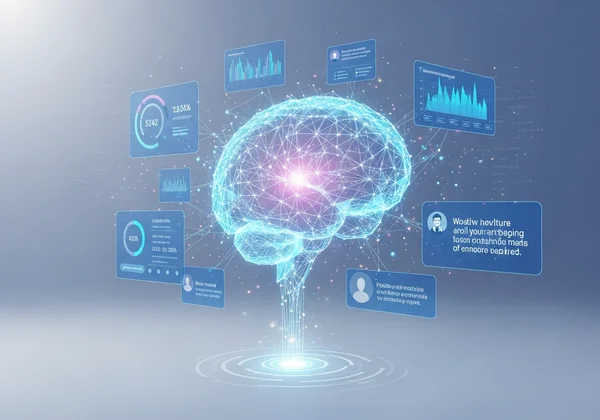 AI brain processing data for personalized health insights.