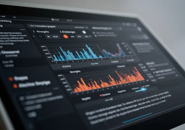 Digital screen showing personalized insights from online test.